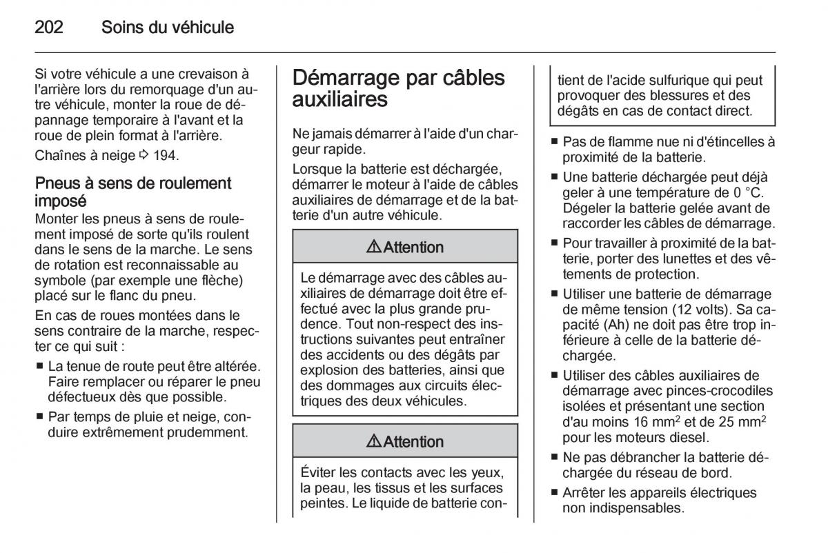 Opel Mokka manuel du proprietaire / page 204