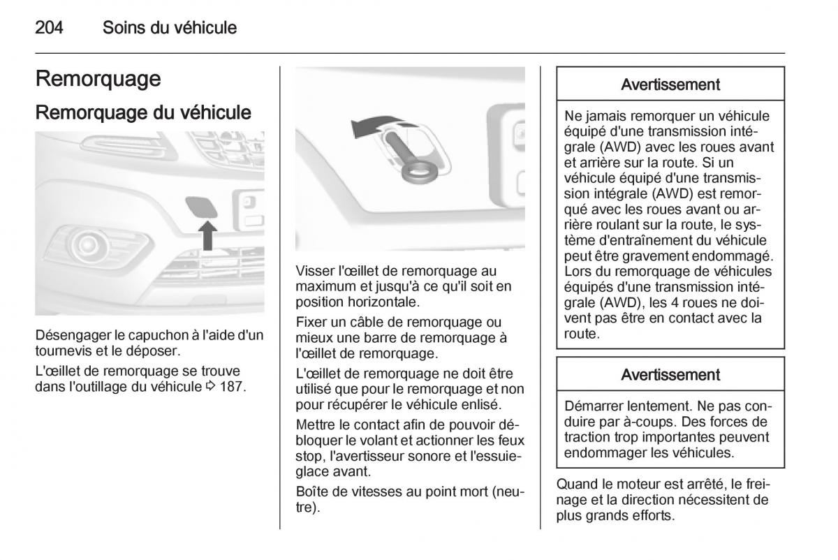 Opel Mokka manuel du proprietaire / page 206