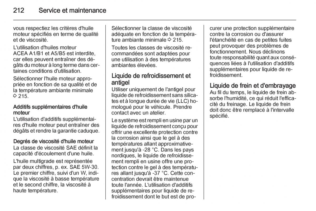 Opel Mokka manuel du proprietaire / page 214