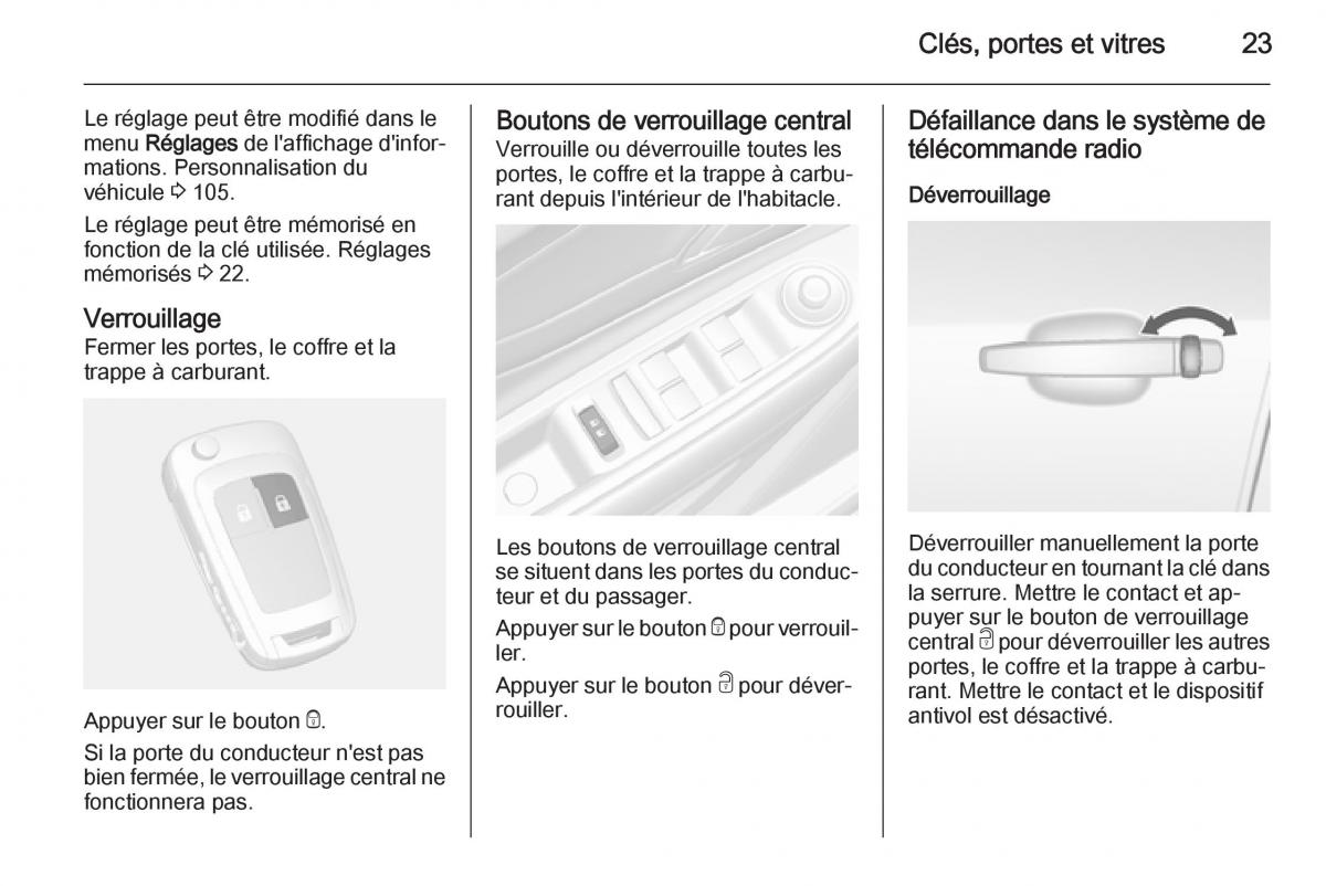 Opel Mokka manuel du proprietaire / page 25