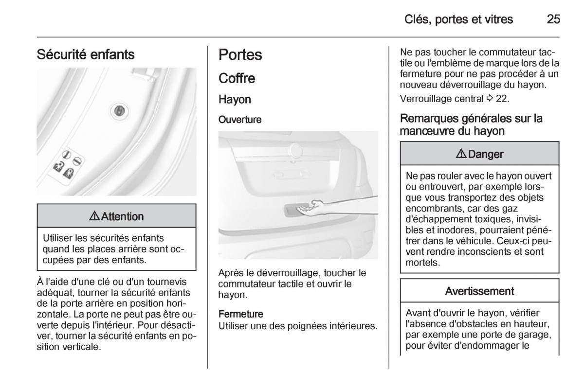 Opel Mokka manuel du proprietaire / page 27