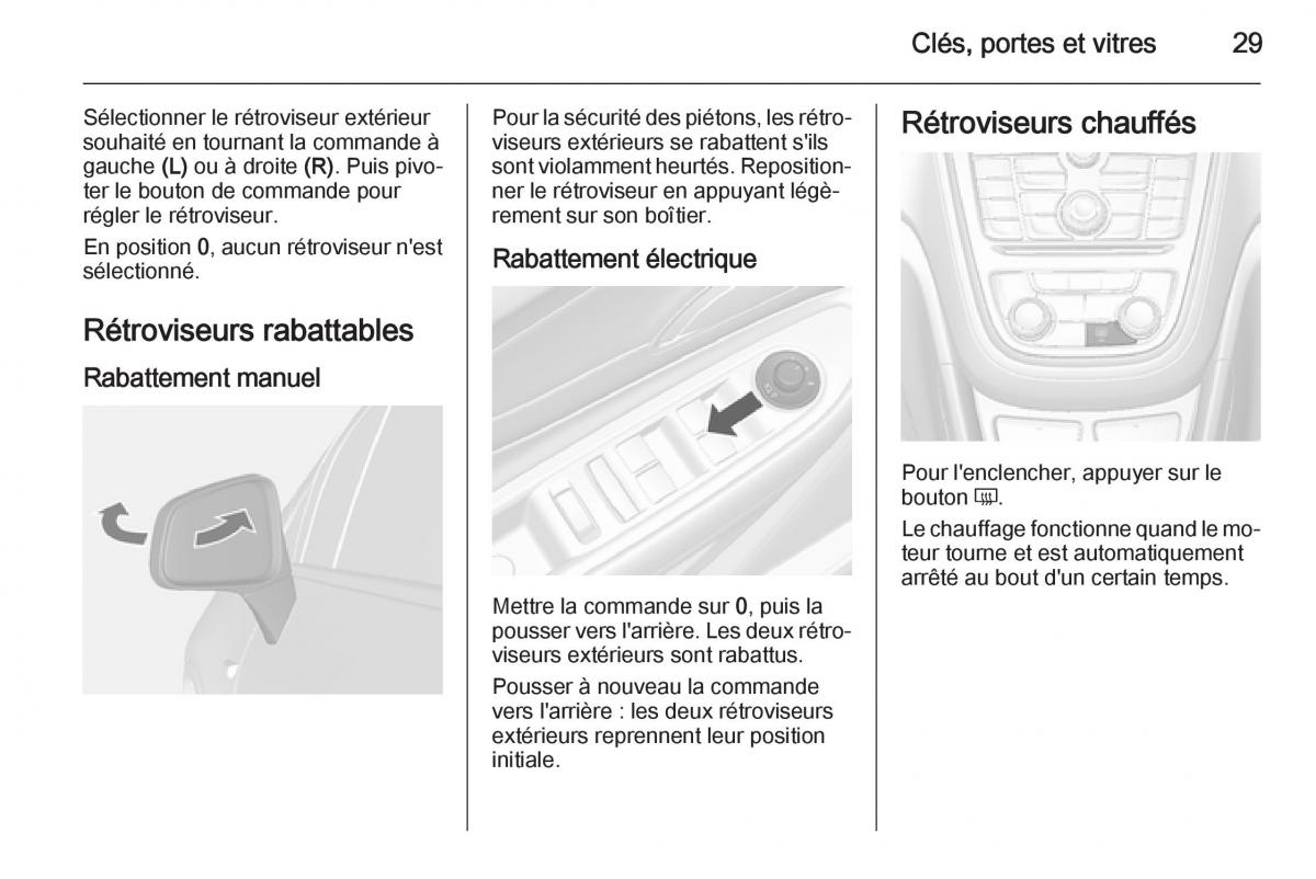 Opel Mokka manuel du proprietaire / page 31