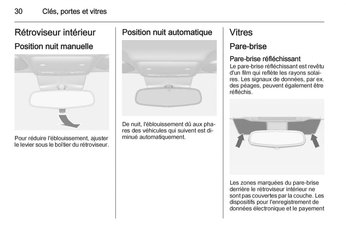 Opel Mokka manuel du proprietaire / page 32