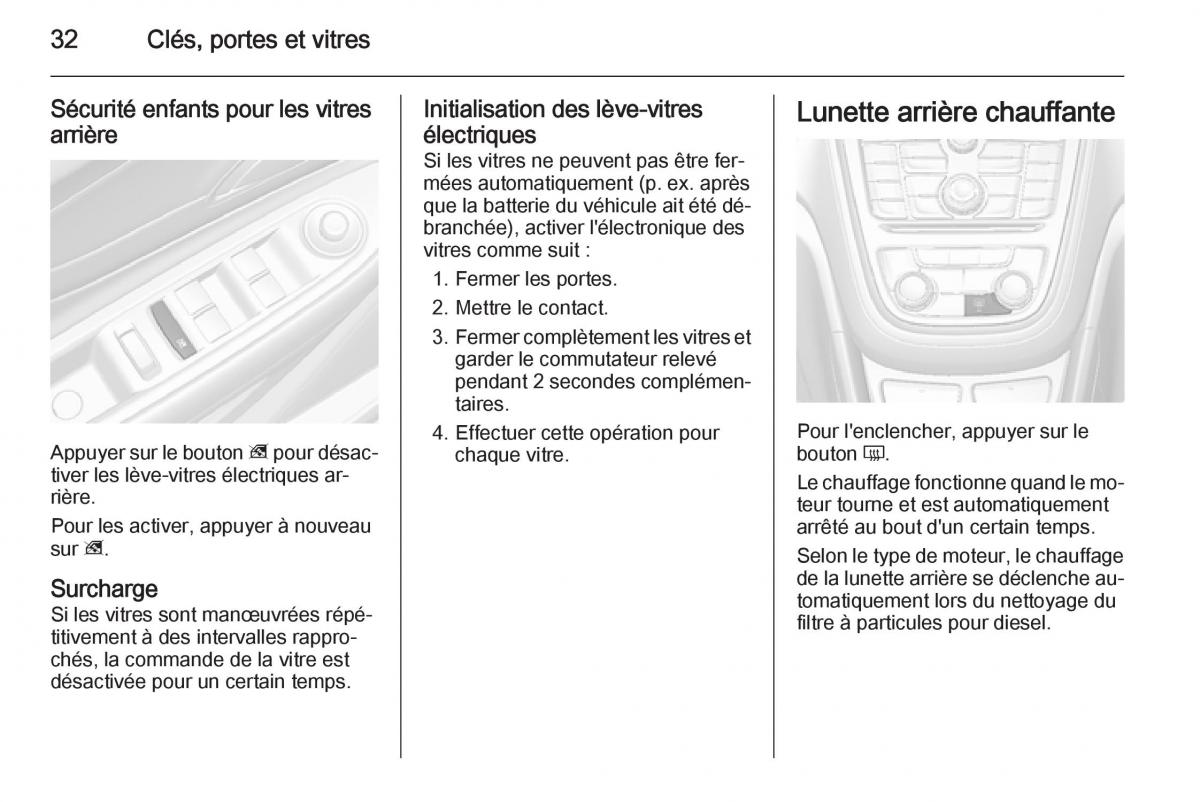 Opel Mokka manuel du proprietaire / page 34