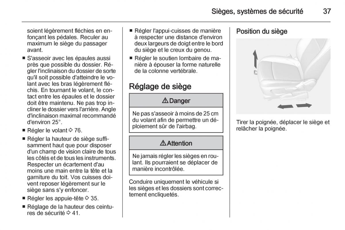 Opel Mokka manuel du proprietaire / page 39