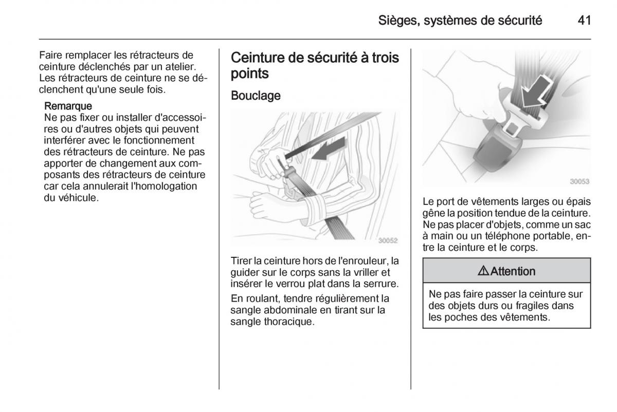 Opel Mokka manuel du proprietaire / page 43