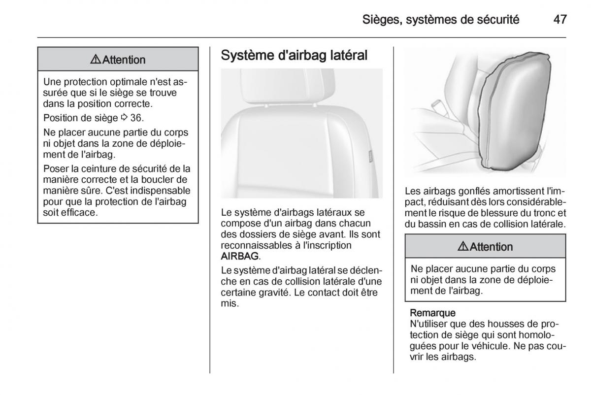 Opel Mokka manuel du proprietaire / page 49