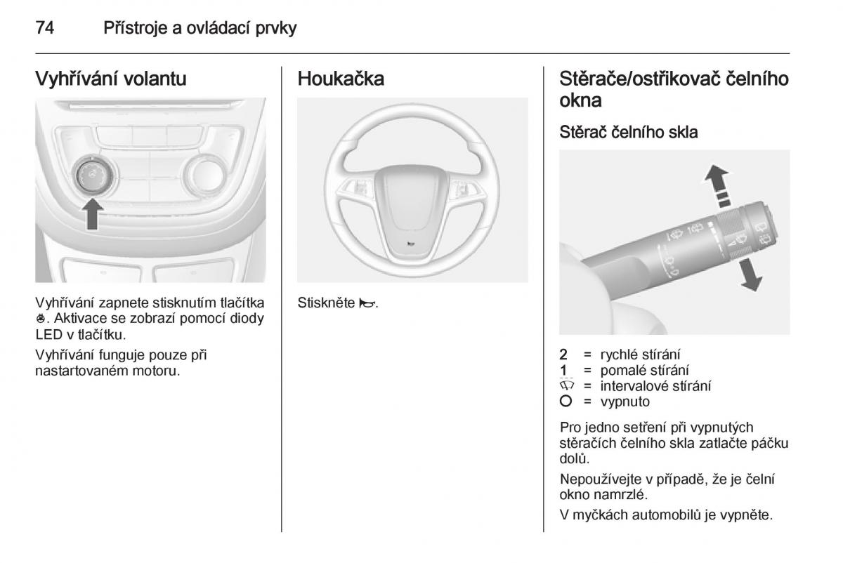 Opel Mokka navod k obsludze / page 76