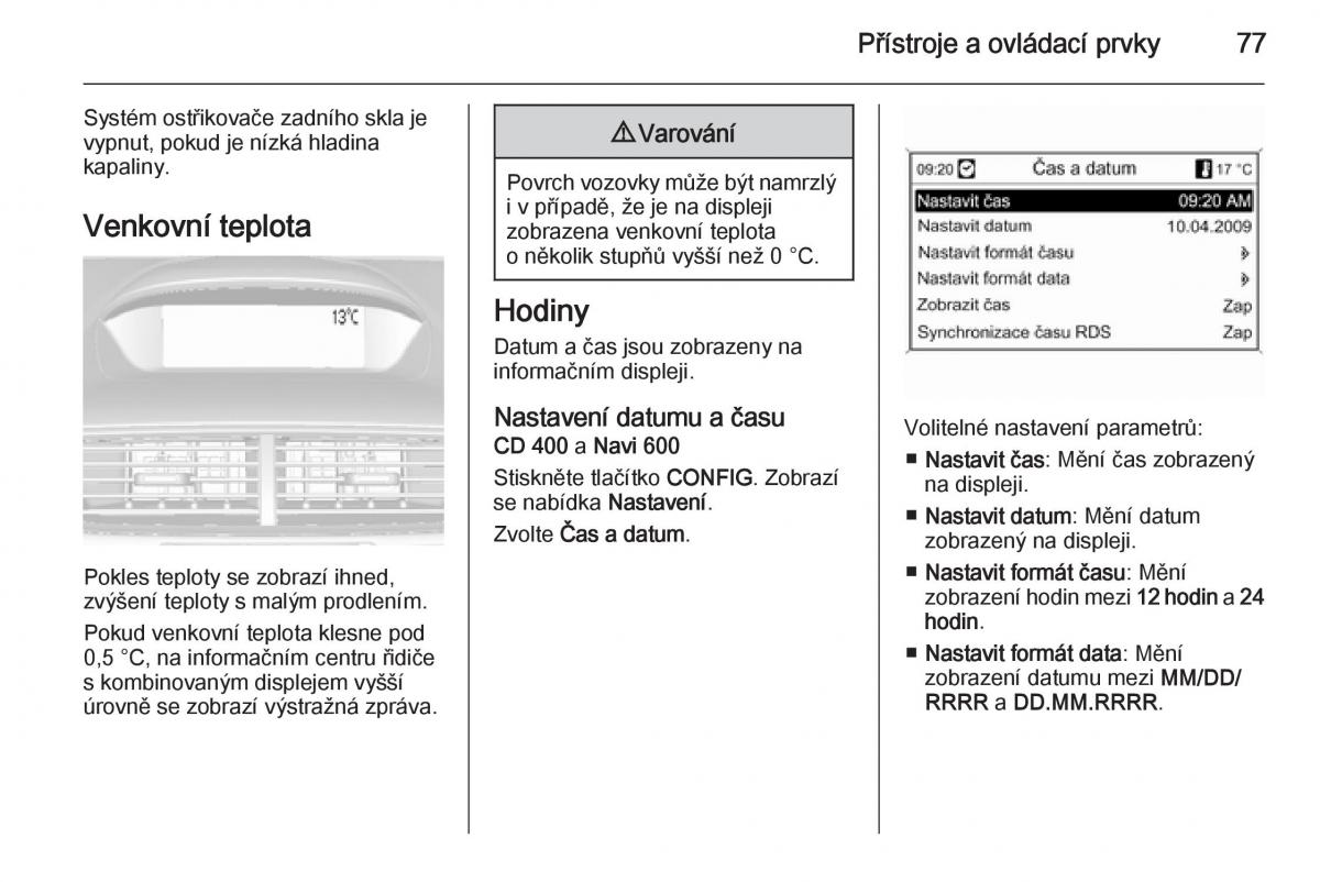 Opel Mokka navod k obsludze / page 79