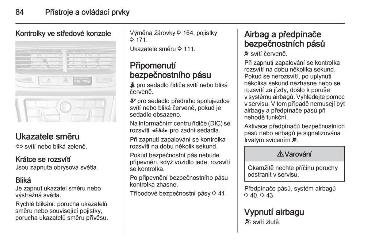 Opel Mokka navod k obsludze / page 86