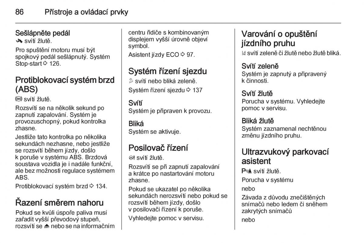 Opel Mokka navod k obsludze / page 88