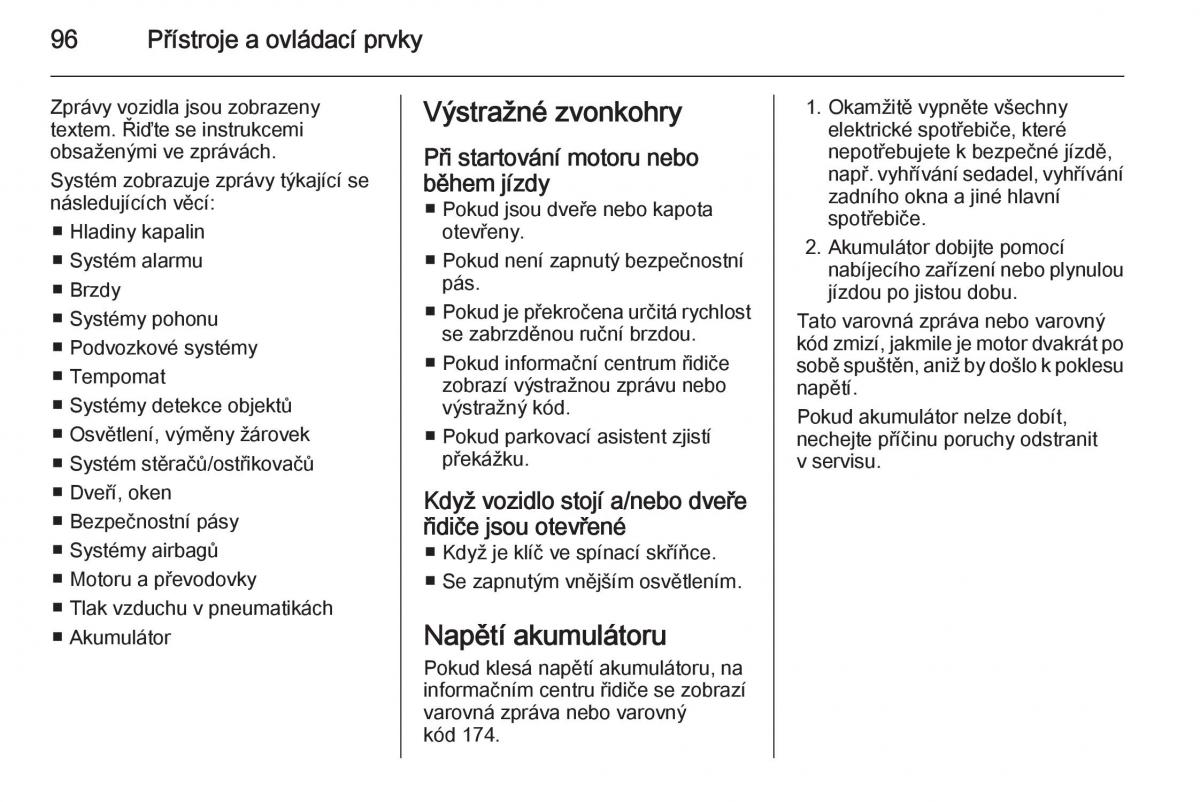 Opel Mokka navod k obsludze / page 98