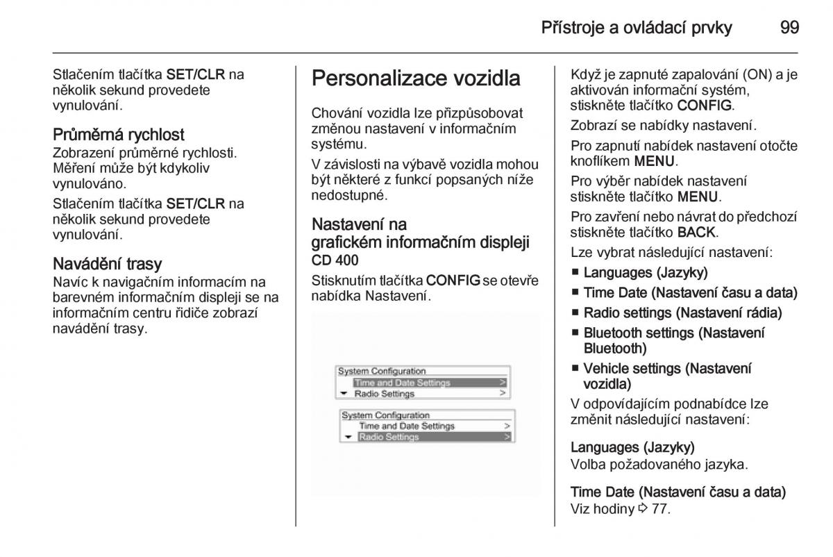 Opel Mokka navod k obsludze / page 101