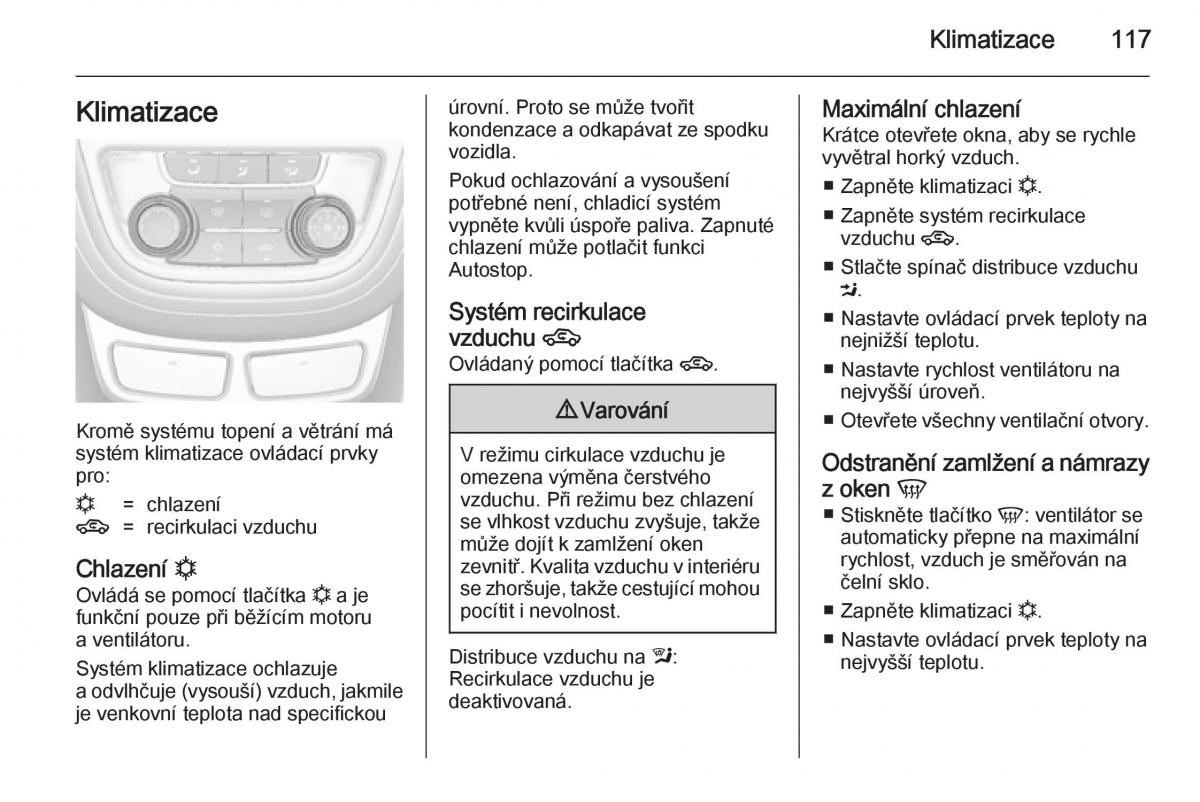 Opel Mokka navod k obsludze / page 119