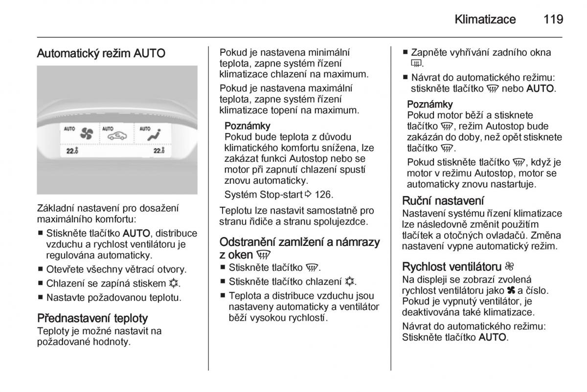 Opel Mokka navod k obsludze / page 121