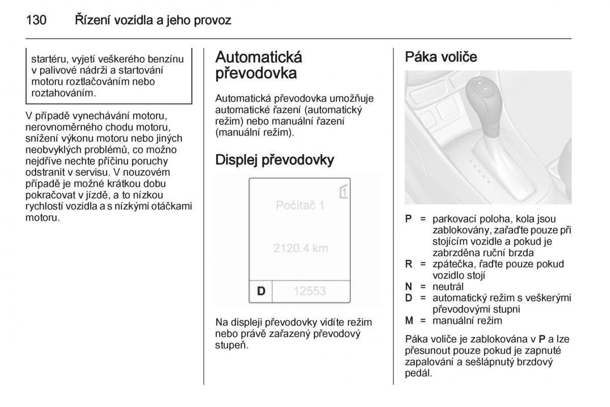 Opel Mokka navod k obsludze / page 132