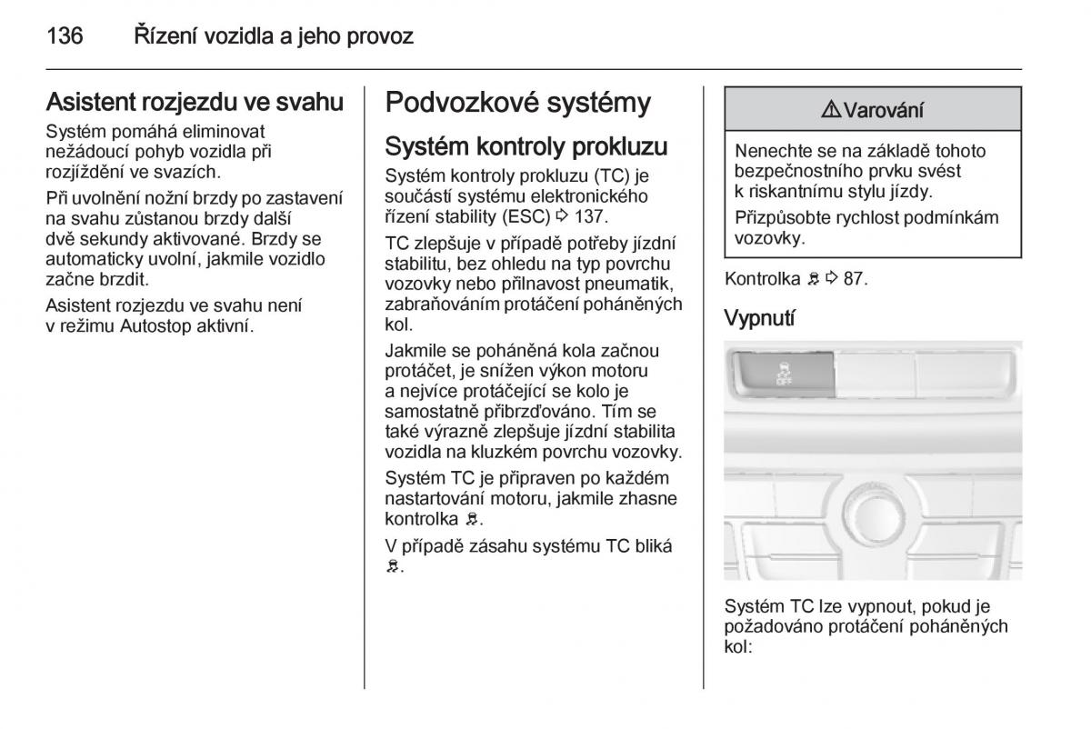 Opel Mokka navod k obsludze / page 138