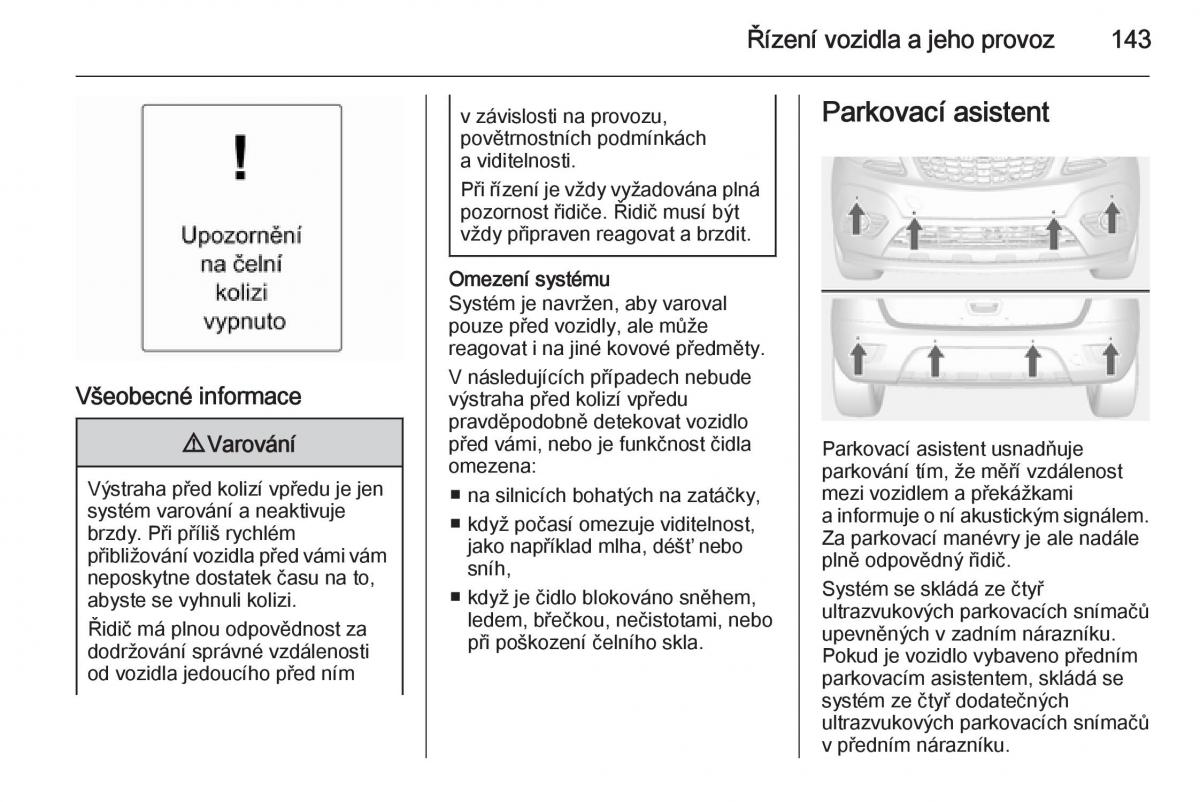 Opel Mokka navod k obsludze / page 145