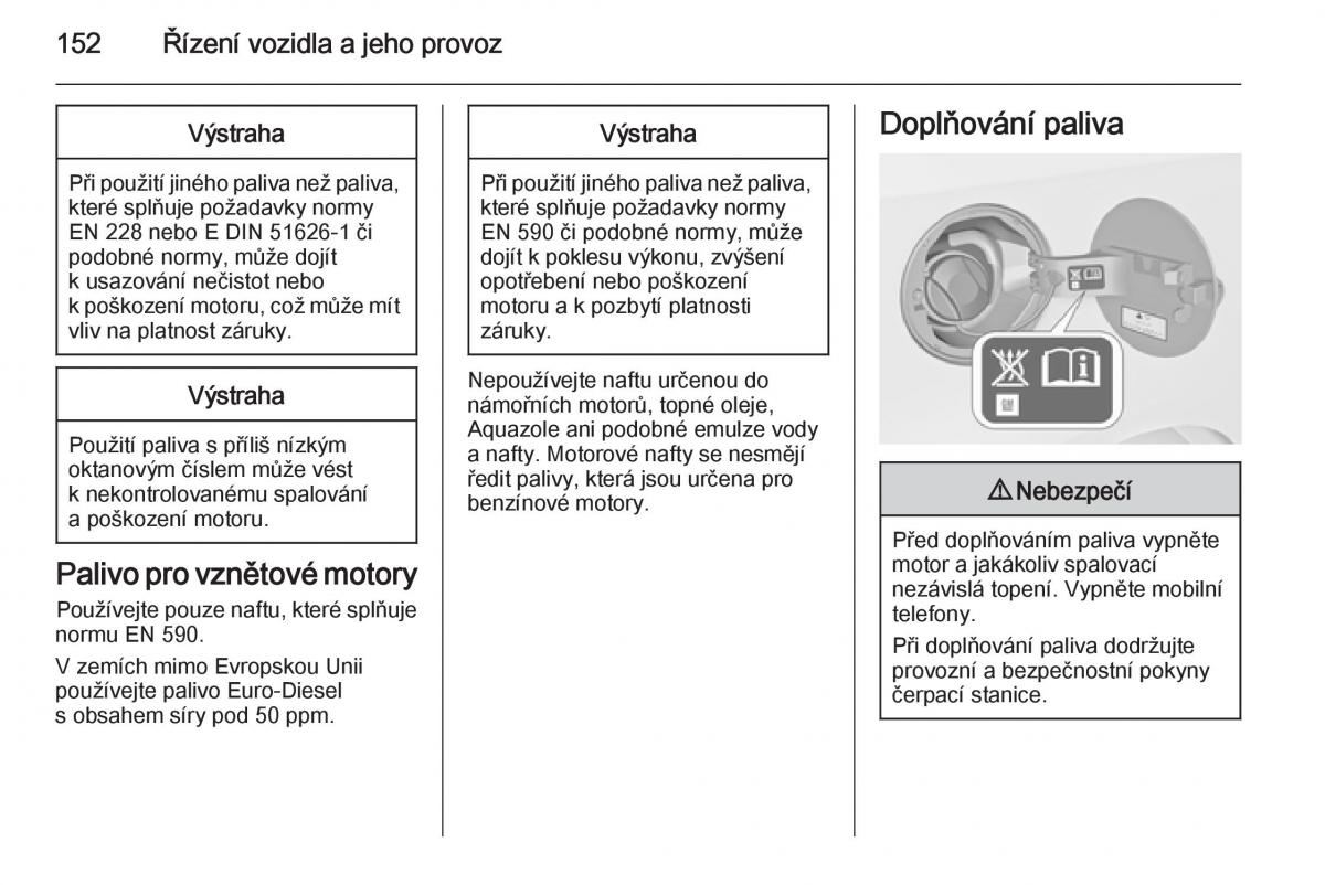 Opel Mokka navod k obsludze / page 154