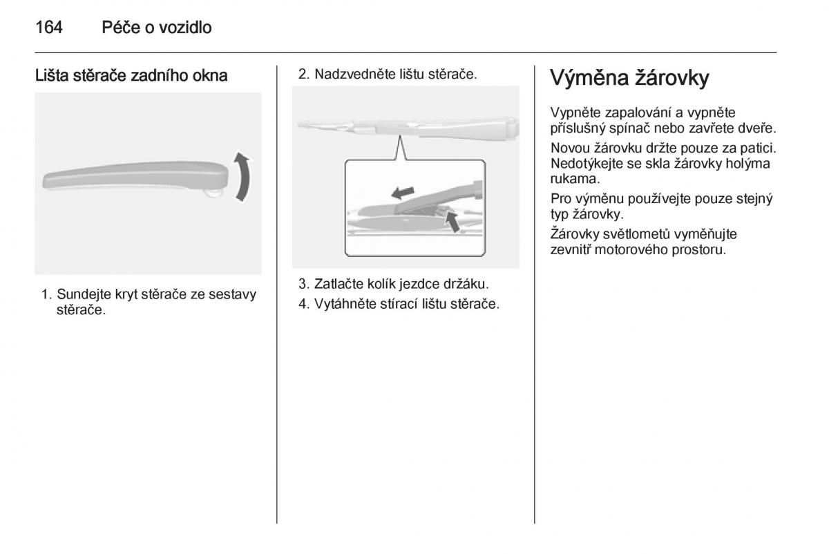 Opel Mokka navod k obsludze / page 166