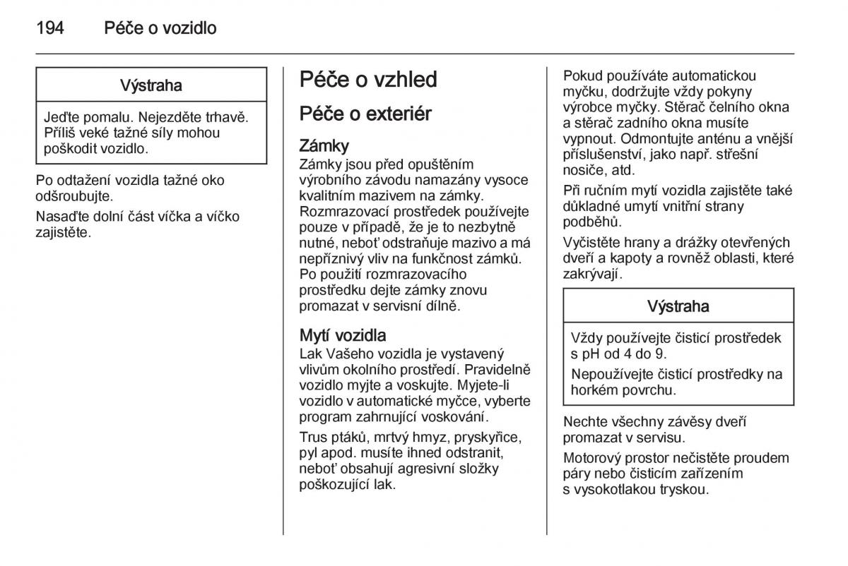 Opel Mokka navod k obsludze / page 196