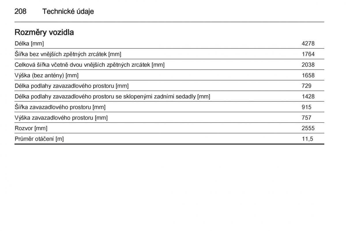 Opel Mokka navod k obsludze / page 210