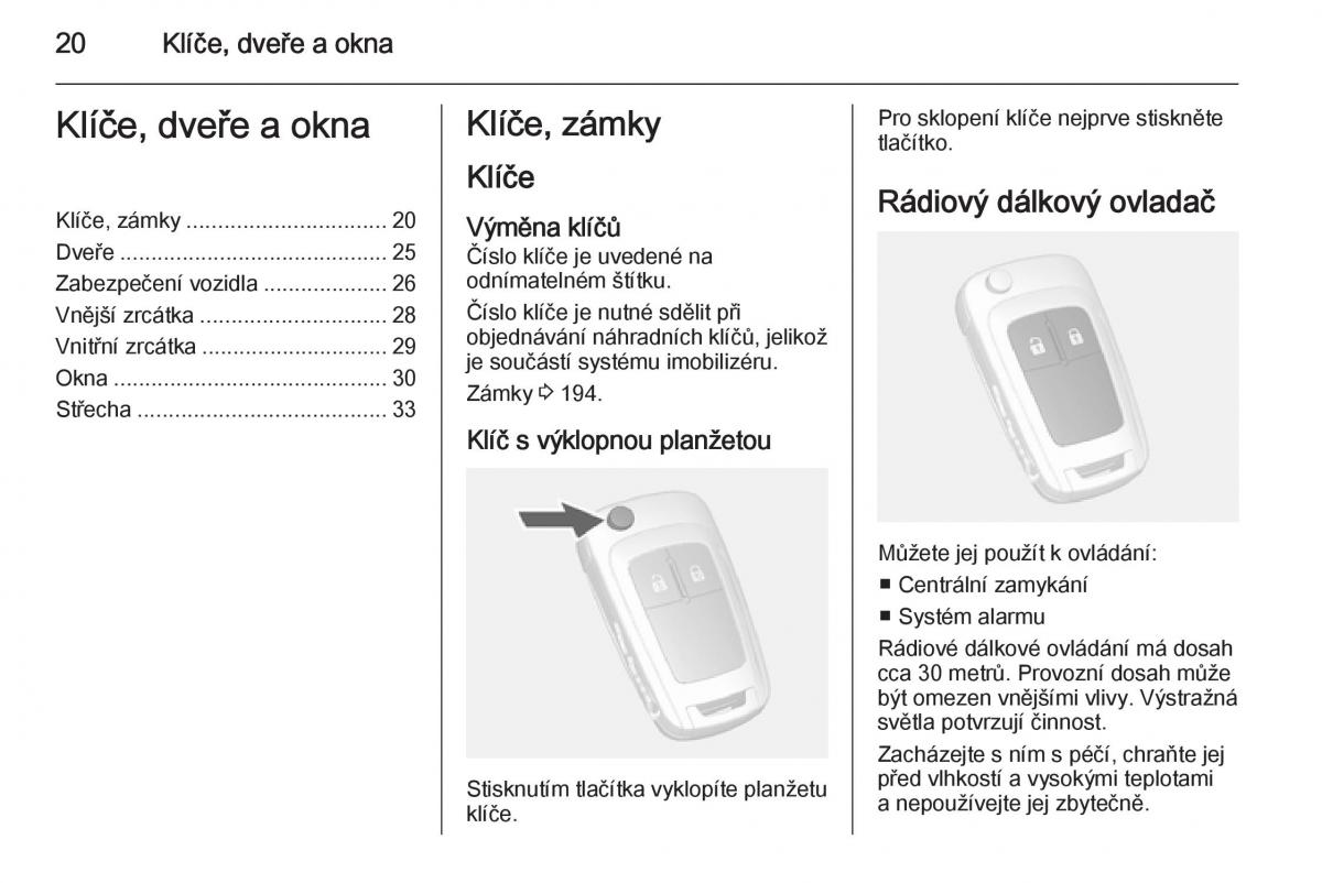 Opel Mokka navod k obsludze / page 22