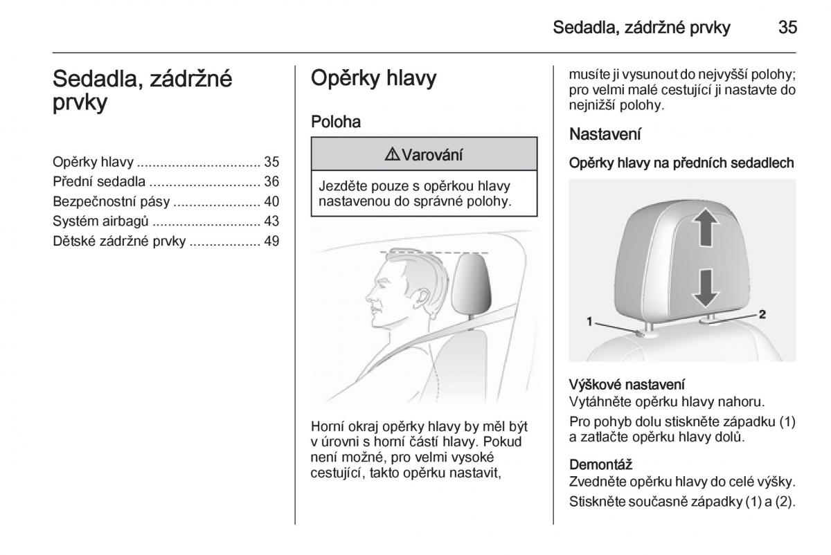 Opel Mokka navod k obsludze / page 37