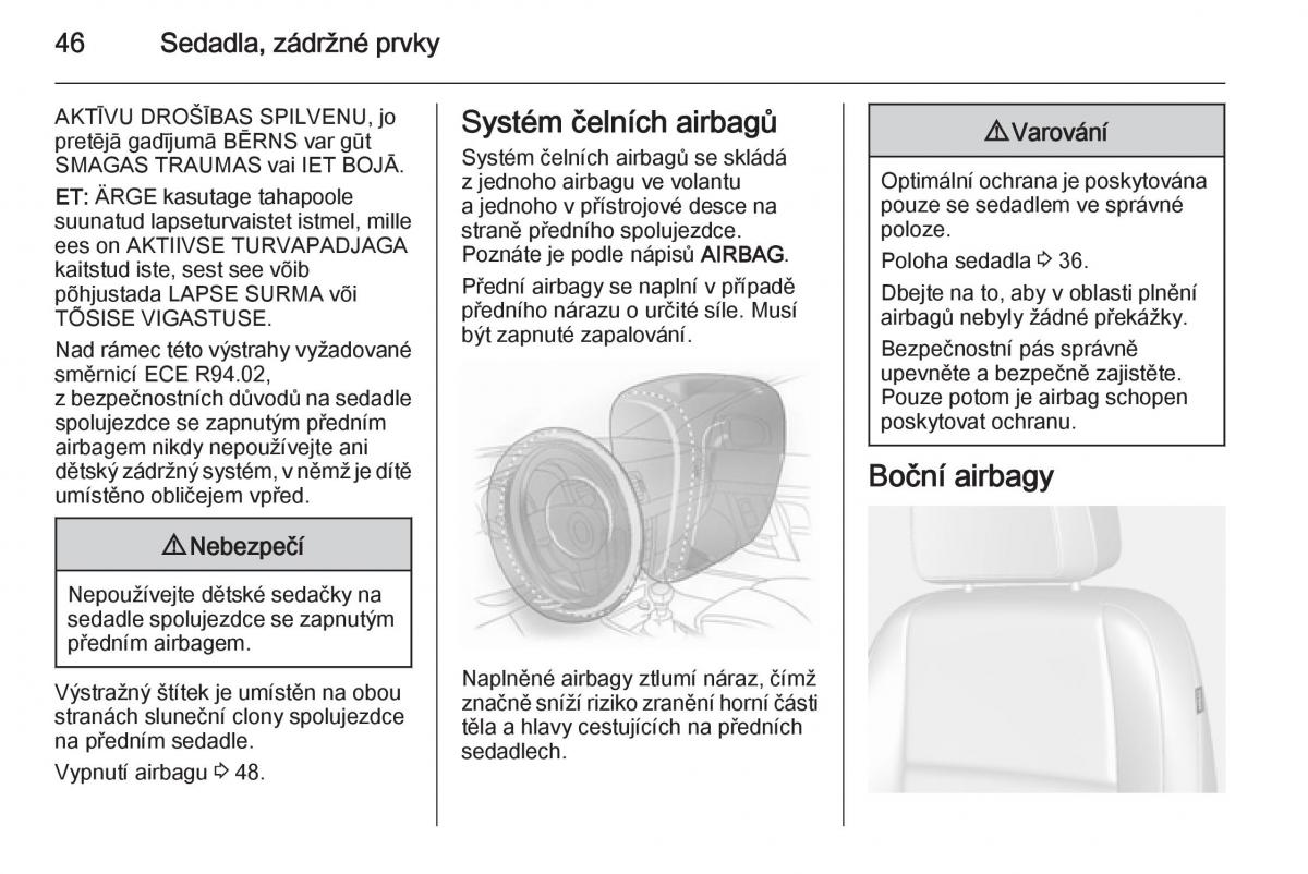 Opel Mokka navod k obsludze / page 48