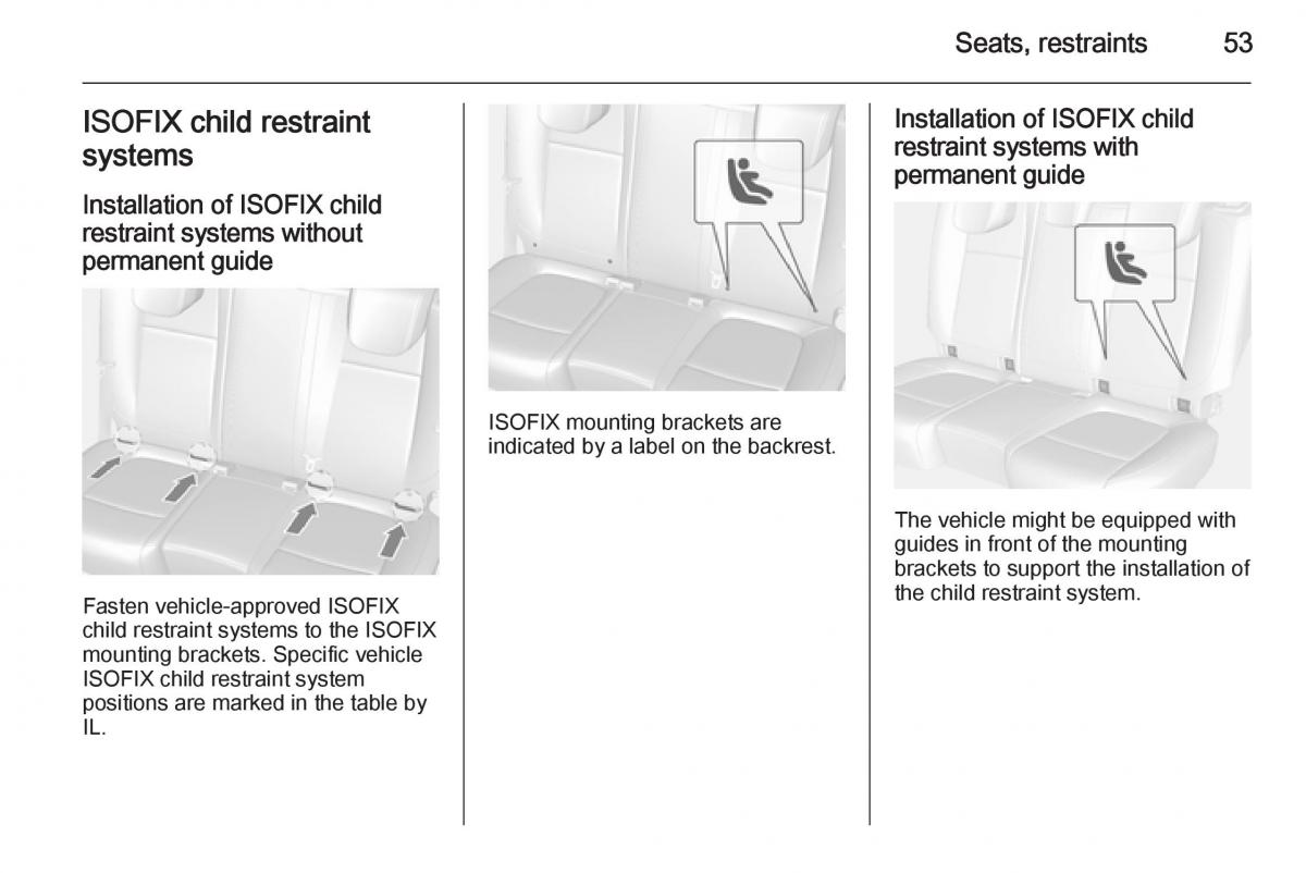 Opel Mokka owners manual / page 55