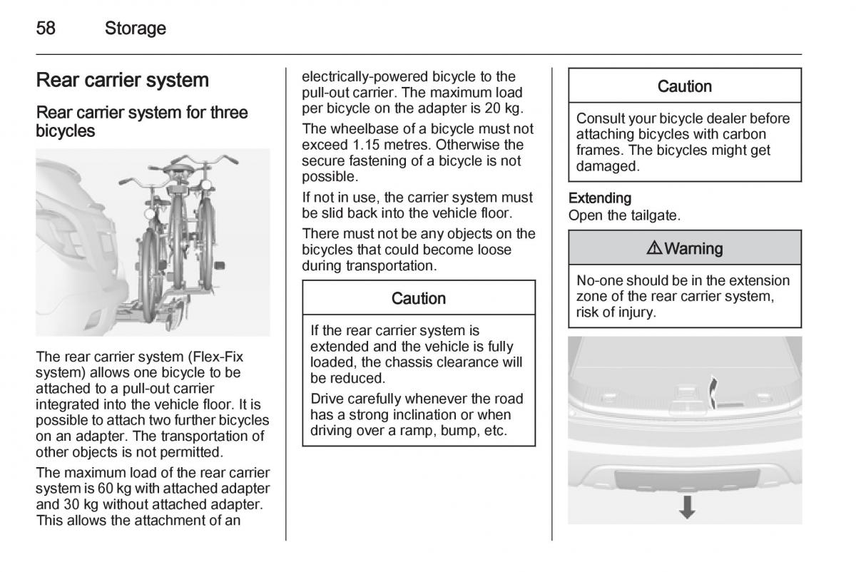 Opel Mokka owners manual / page 60