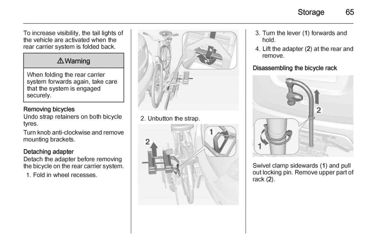 Opel Mokka owners manual / page 67