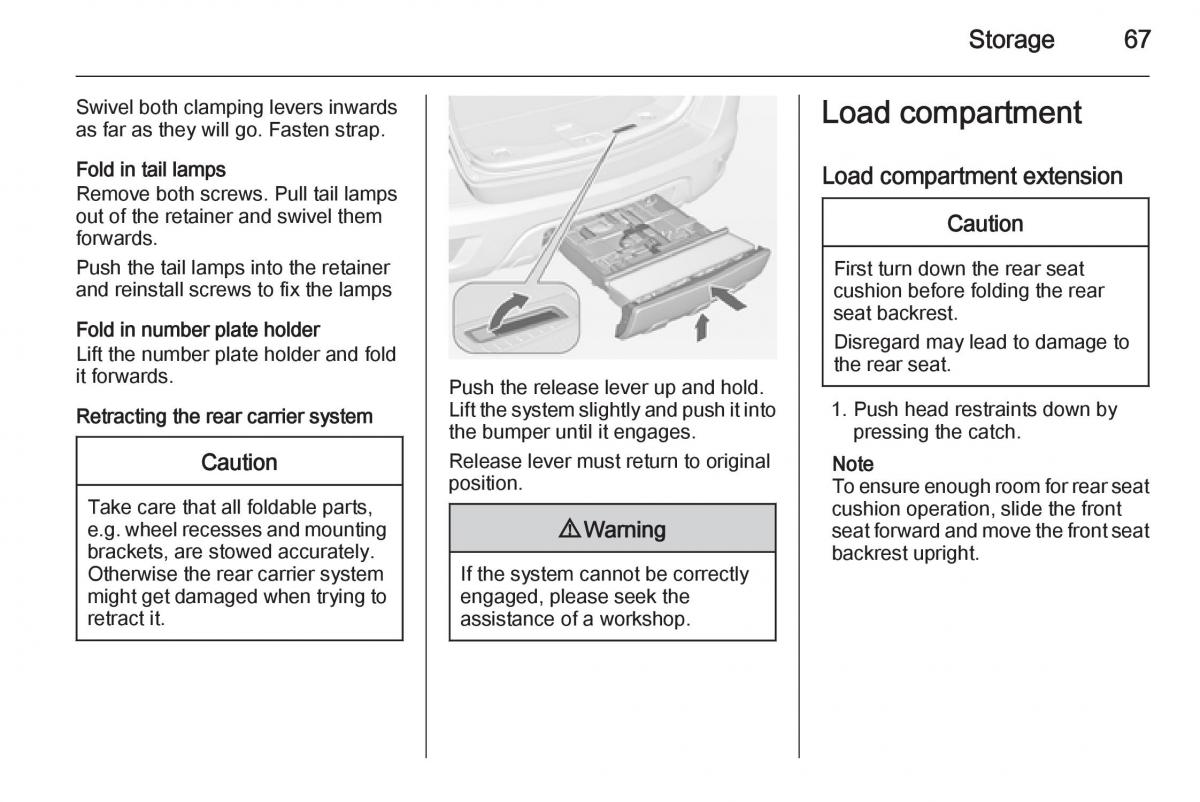 Opel Mokka owners manual / page 69