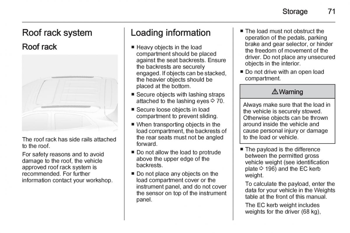 Opel Mokka owners manual / page 73