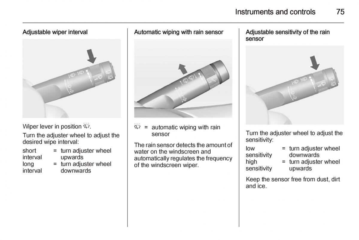 Opel Mokka owners manual / page 77