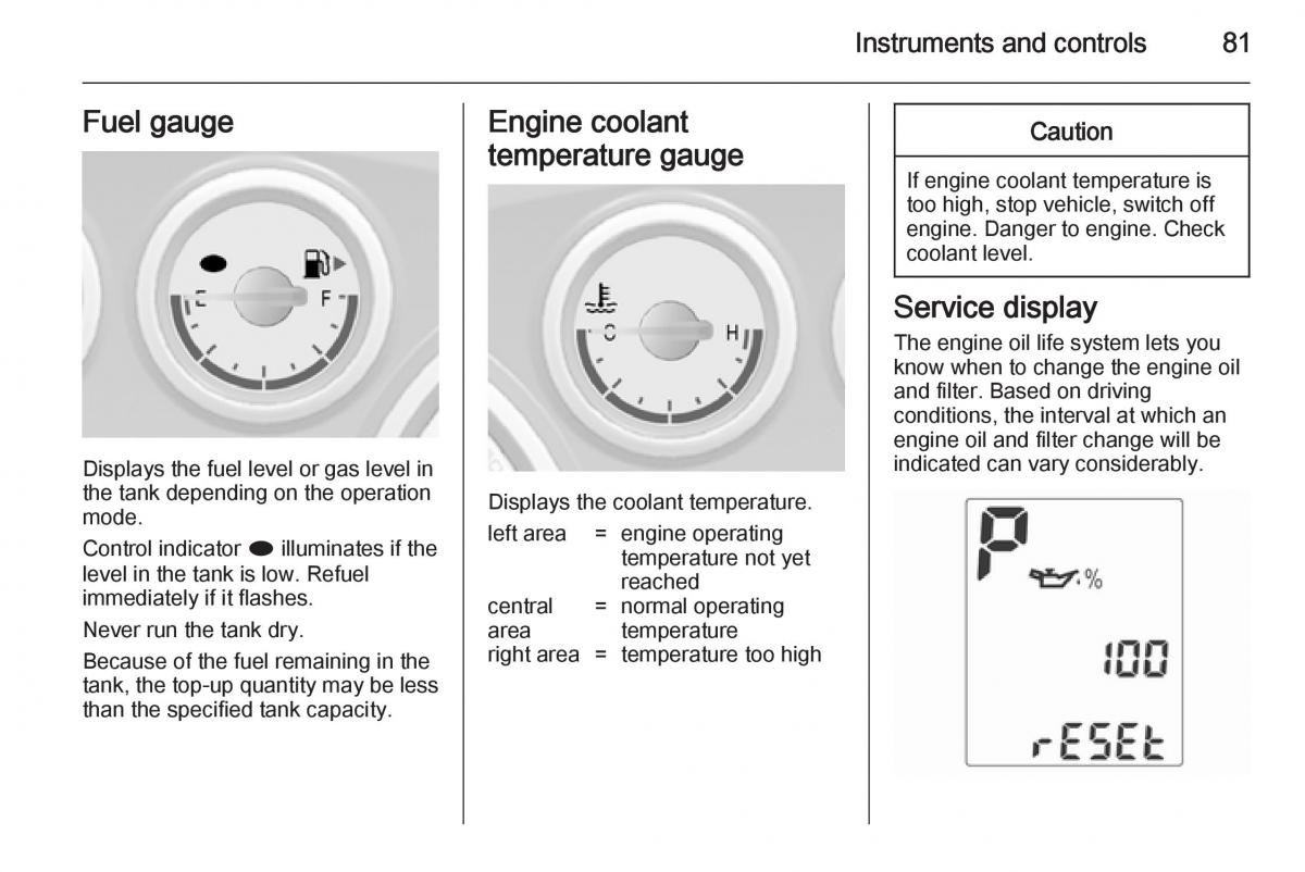 Opel Mokka owners manual / page 83