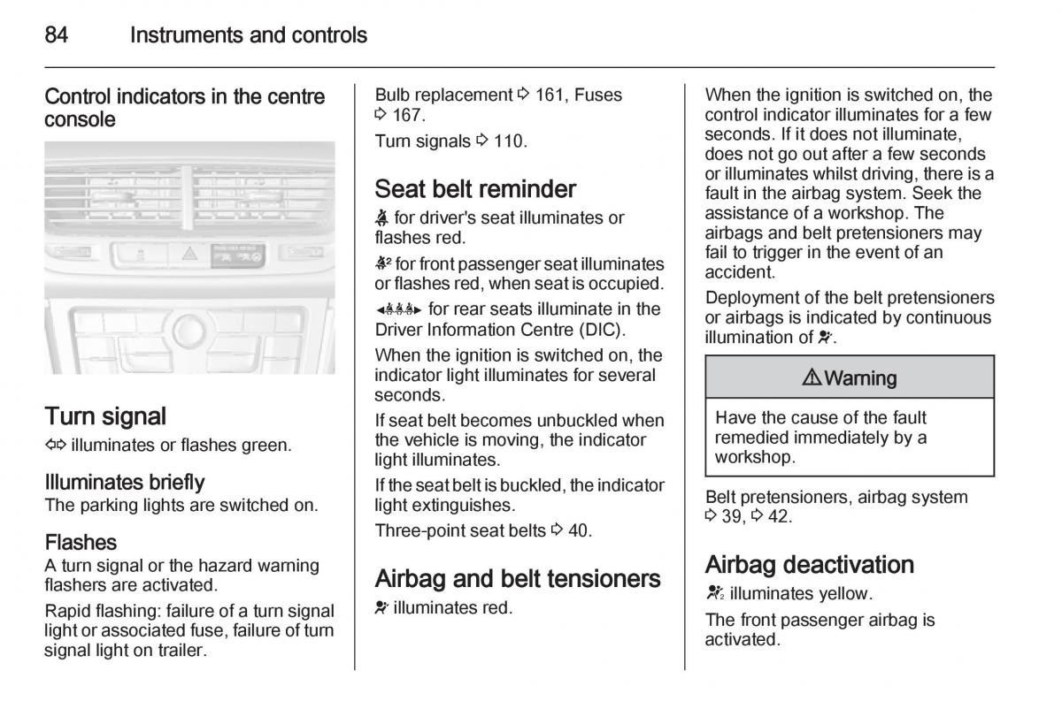 Opel Mokka owners manual / page 86