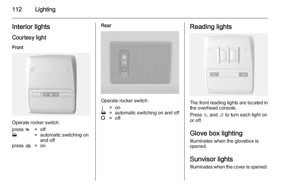 Opel Mokka owners manual / page 114