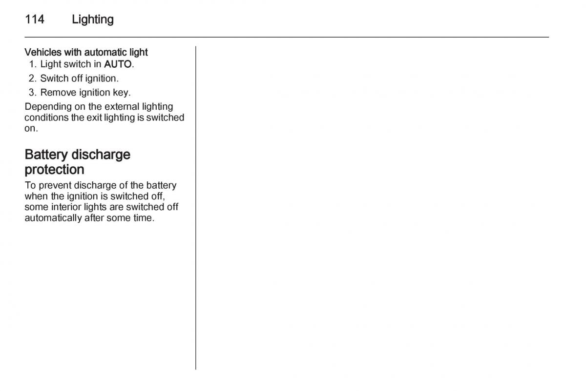 Opel Mokka owners manual / page 116