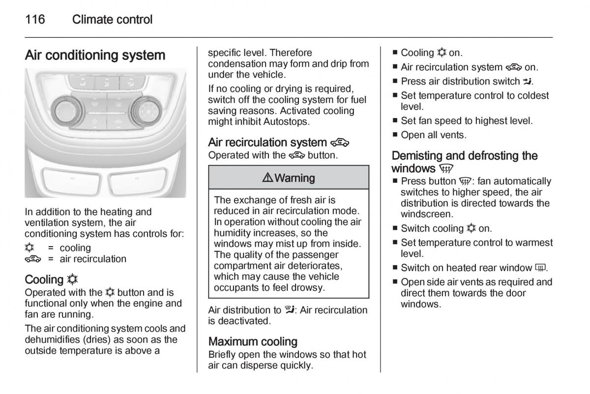 Opel Mokka owners manual / page 118