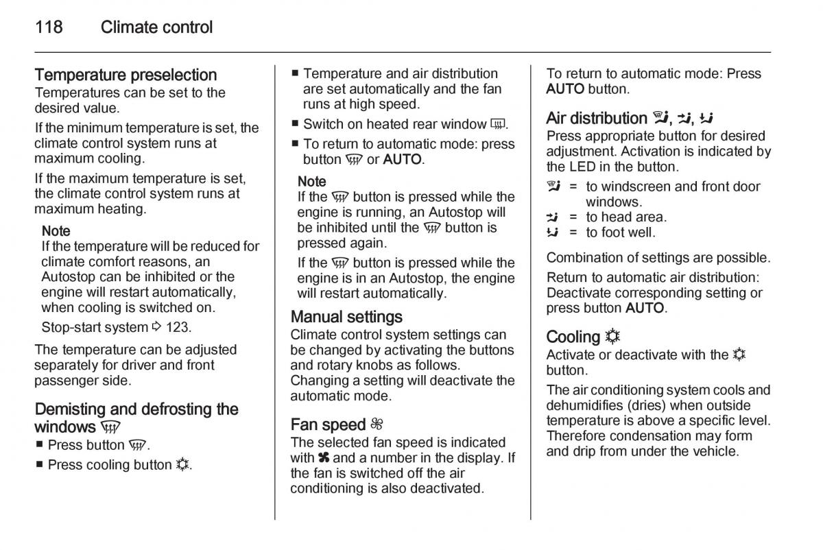 Opel Mokka owners manual / page 120