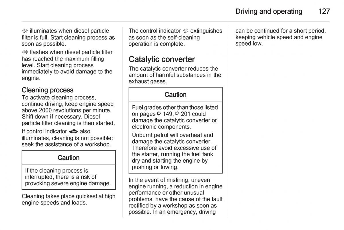 Opel Mokka owners manual / page 129