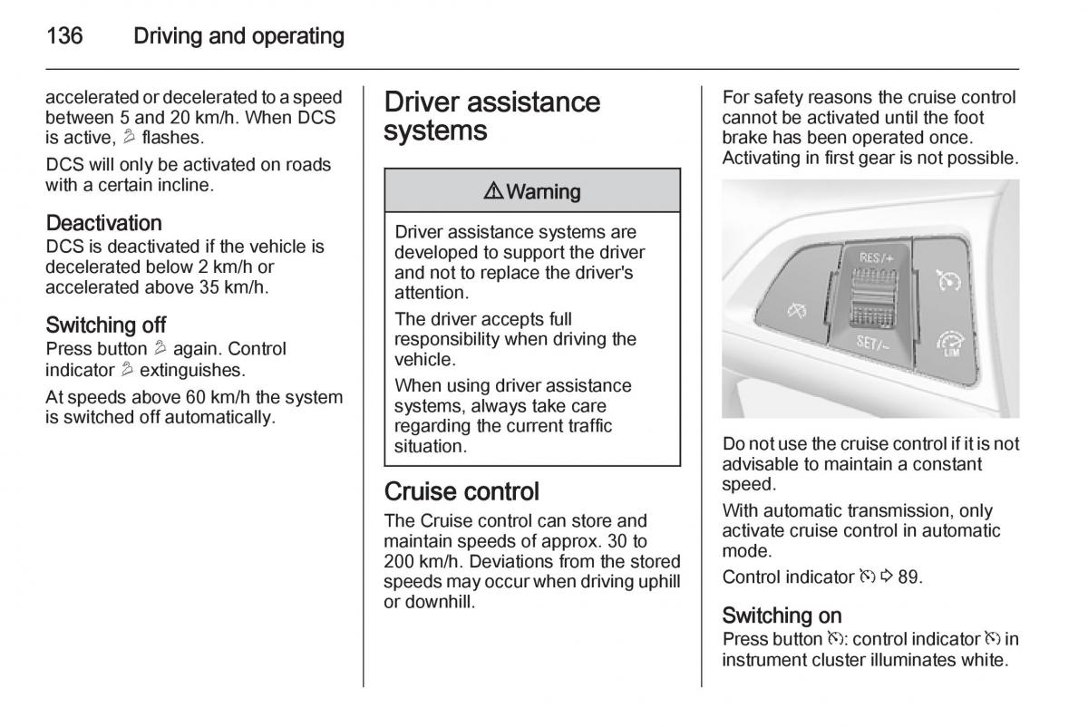 Opel Mokka owners manual / page 138