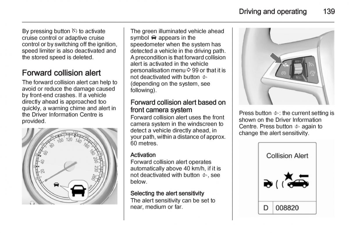 Opel Mokka owners manual / page 141