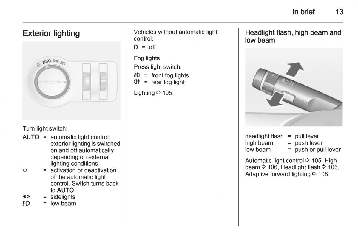 Opel Mokka owners manual / page 15