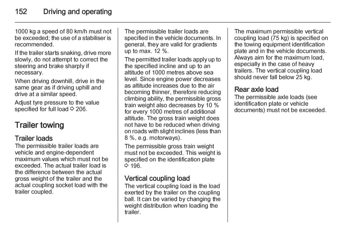 Opel Mokka owners manual / page 154