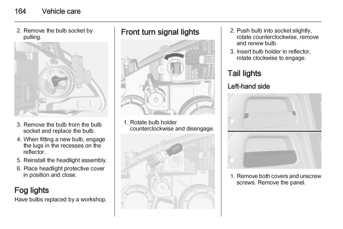 Opel Mokka owners manual / page 166