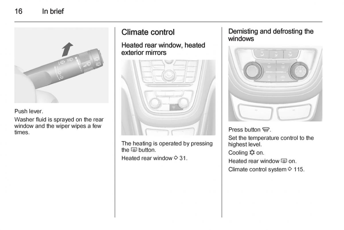 Opel Mokka owners manual / page 18