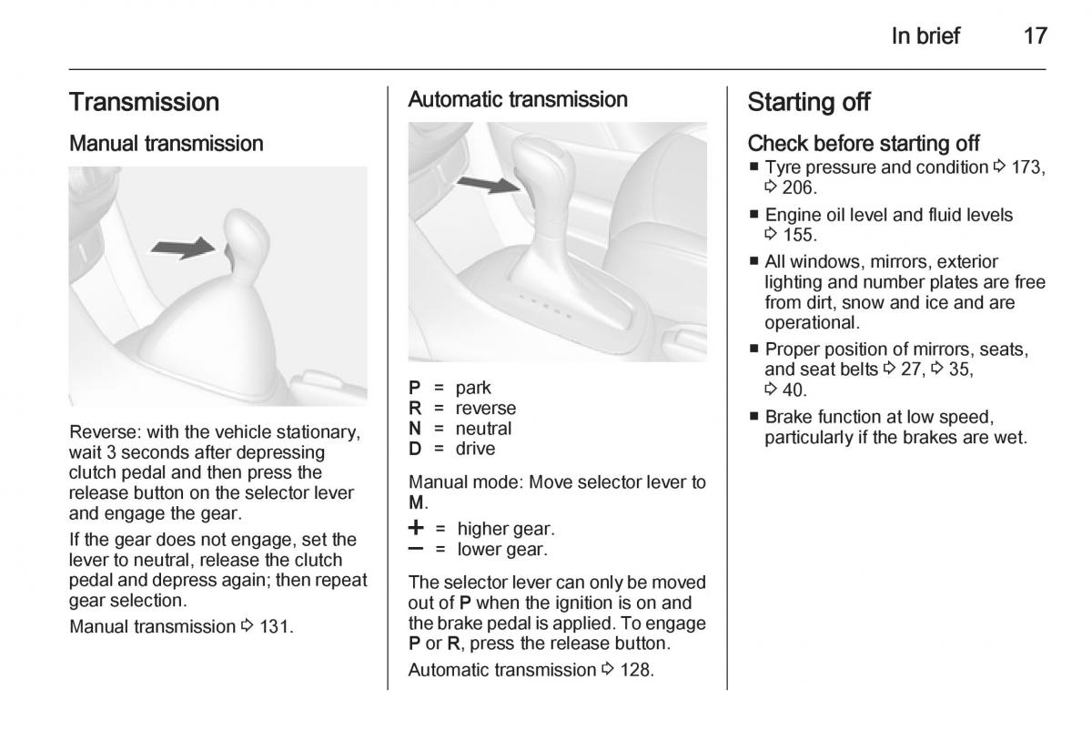 Opel Mokka owners manual / page 19