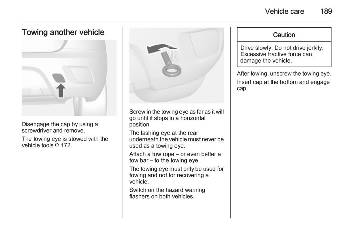 Opel Mokka owners manual / page 191